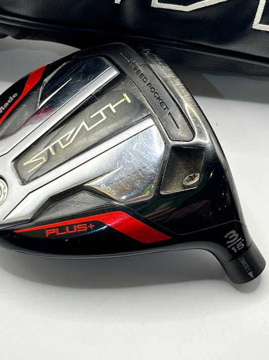 TaylorMade Stealth Plus #3 Wood / 15 Degrees / Head and Headcover Only