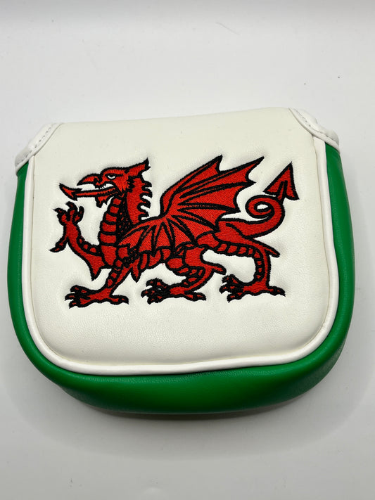 Putter Headcover for Taylormade Spider, Odyssey Versa 7. Welsh Dragon style.