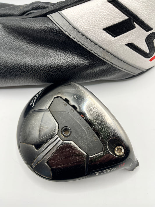 Used Titleist TSR3 15 degree 3 Wood with its TSR Headcover