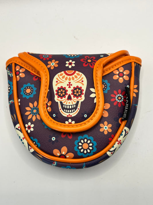 Putter Headcover - Small Mallet - Day of the Dead - Magnetic Closer