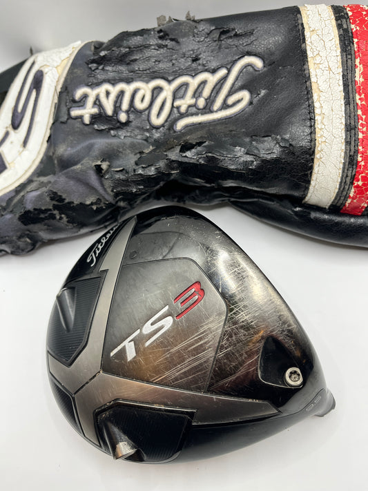 Used Titleist TS3 Driver Head with Headcover