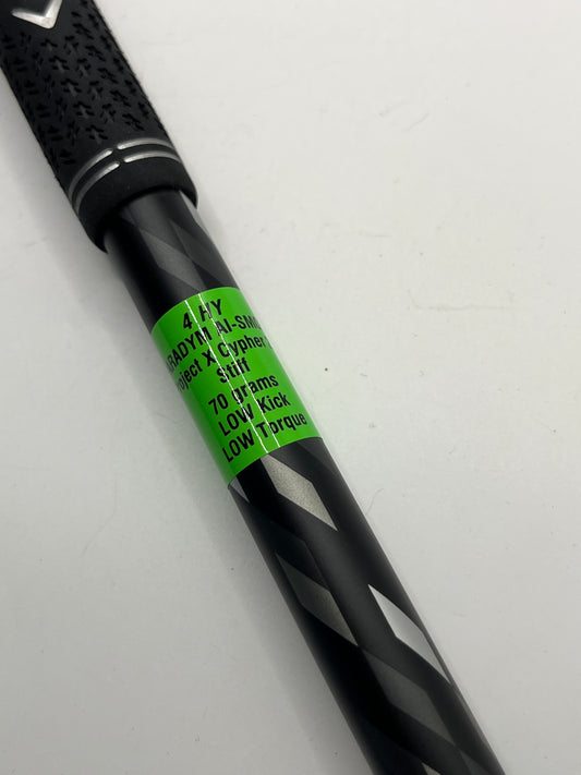 Project X Cypher Seventy #4 Hybrid Shaft / Stiff Flex / Callaway Adaptor