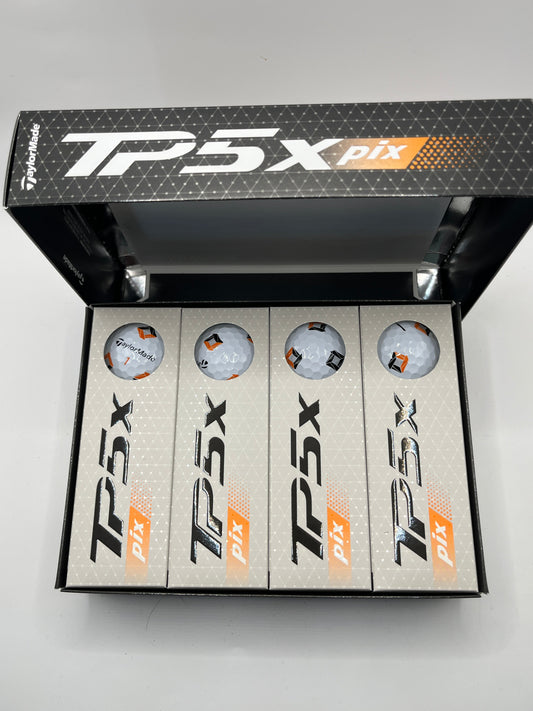TaylorMade TP5x Pix Golf Balls (Box of 12 Balls)