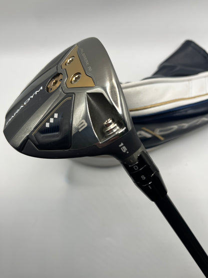 Callaway Paradym Triple Diamond #3 Wood / 15° / Stiff Flex / Kai'Li White
