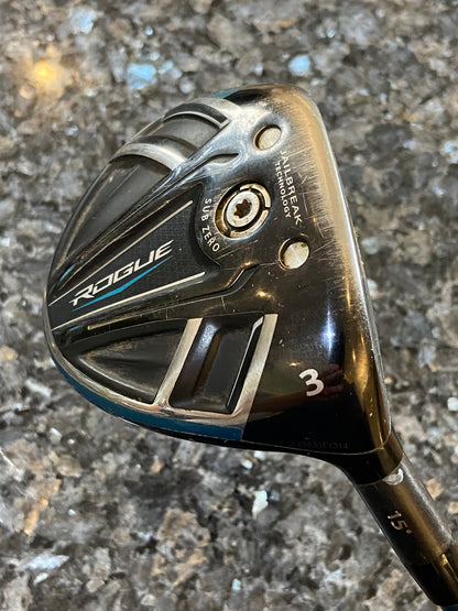 Callaway Rogue Sub Zero 3 Fairway Wood / 15 Degrees / Stiff Flex