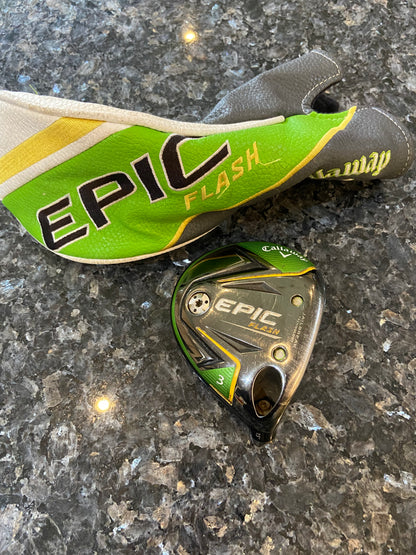 Callaway Epic Flash #3 Wood / 15 Degree / Head and Headcover Only