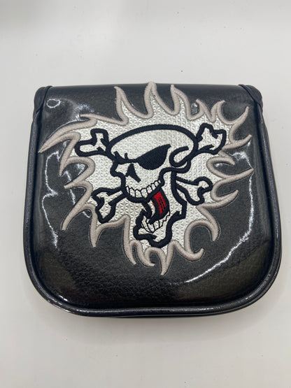 Golf Putter Headcover - For Mid-Mallet Putter - Raging Skull - Magnetic Closer