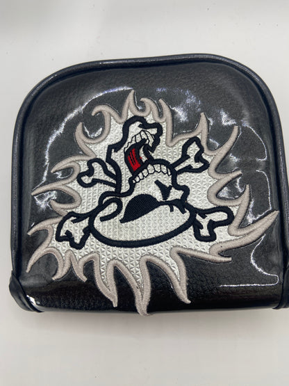 Golf Putter Headcover - For Mid-Mallet Putter - Raging Skull - Magnetic Closer