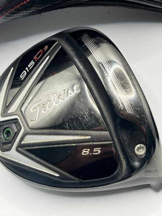 Titleist 915 D3 Driver  / 8.5 Degree / Head and Headcover Only