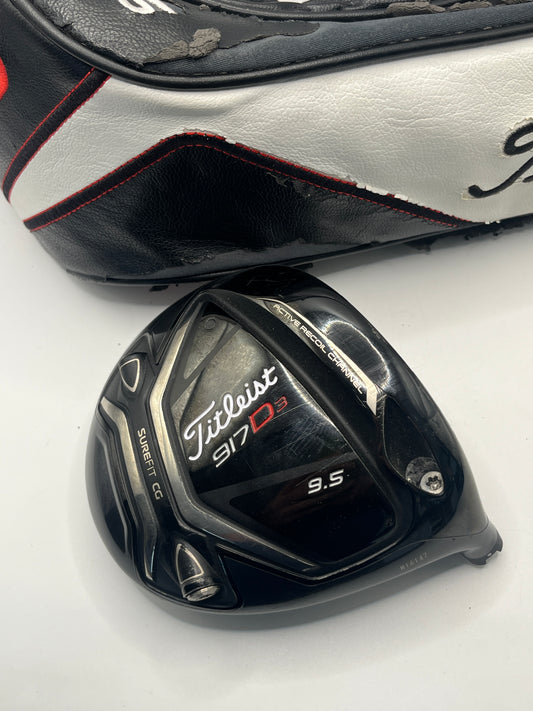 Titleist 917 D3 Driver / 9.5 Degree / Head and Headcover Only