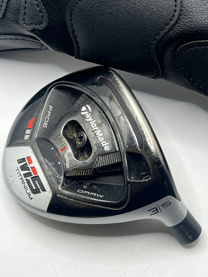 Taylormade M5 Titanium #3 Fairway Wood / 15 Degrees / Head and Headcover Only