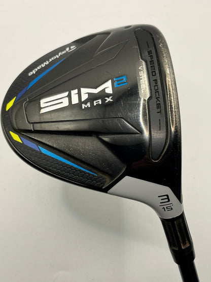 Taylormade SIM2 Max #3 Wood / 15 Degree / Stiff Flex /  Ventus Blue