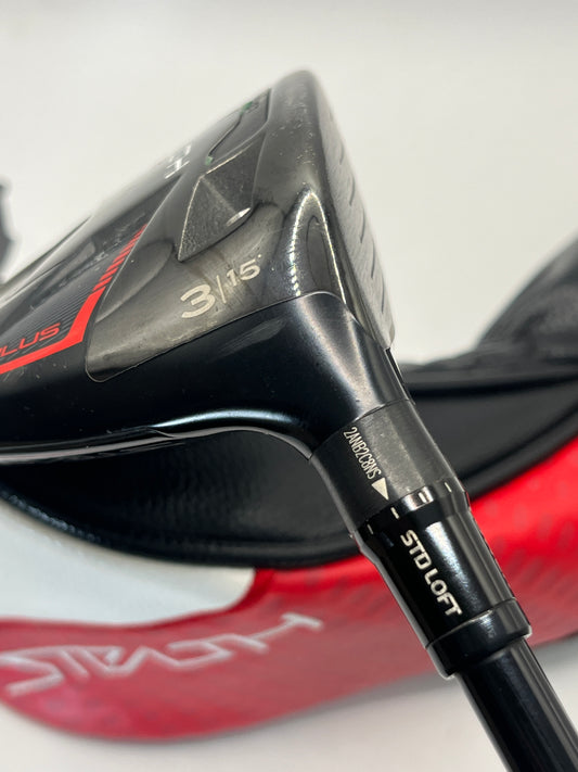 TaylorMade Stealth2 Plus #3 Wood / 15 Degrees / Stiff Flex / Kai'Li Red