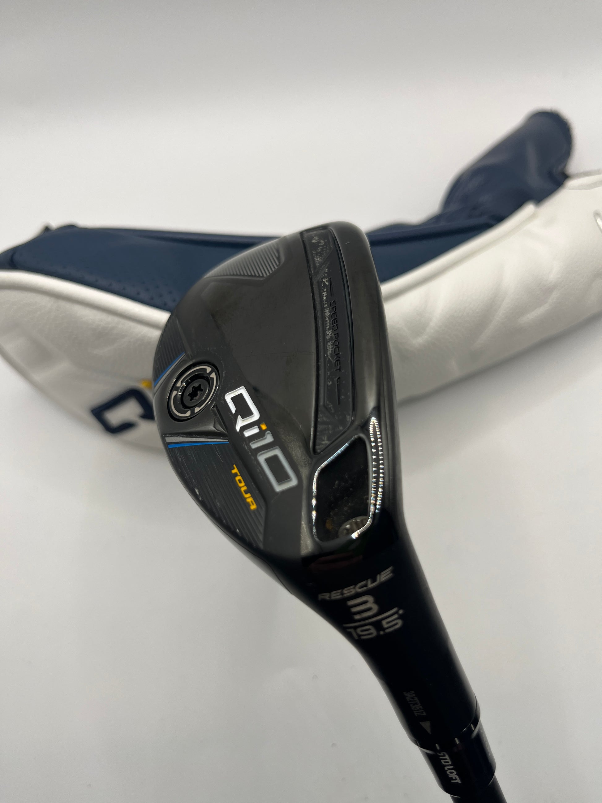 Taylormade Qi10 Tour hybrid golf club with headcover