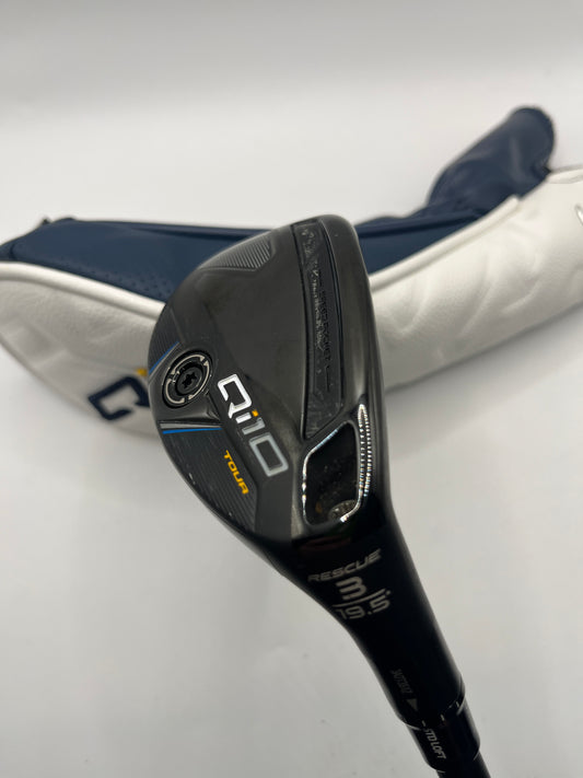 Taylormade Qi10 Tour hybrid golf club with headcover